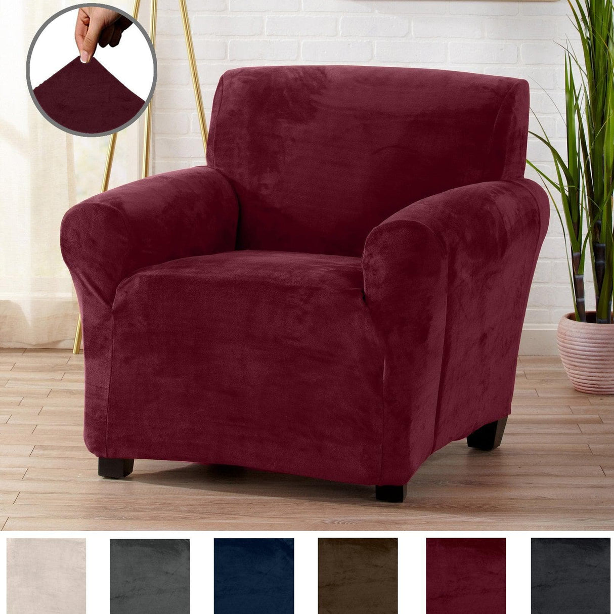 Velvet Stretch Slipcover - Gale Collection