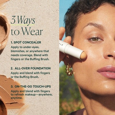 Well People Supernatural Complexion Stick Foundation + Concealer 18 Light Warm 0.28oz - New