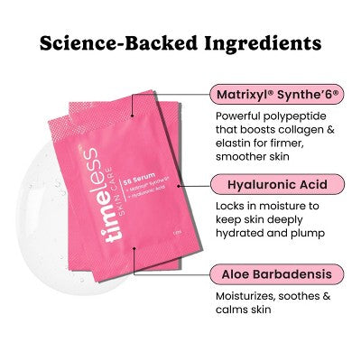 Timeless Skin Care Matrixyl Synthe Serum Pouches 28ct - New