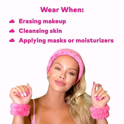 MakeUp Eraser Drip Eraser Head Band/Wrist Guards 3ct - New