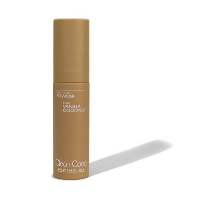 cleo+coco. Body and Hair Antiperspirants and Deodorant Powder Coconut Vanilla 0.88oz - New