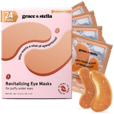 Grace & Stella Revitalizing Under Eye Masks Bronze 24ct - New