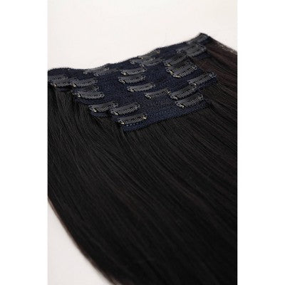 Curlkalon Blow Out Straight 12 inch Clip-In Natural Black Hair Extensions 9ct - Imperfect Box