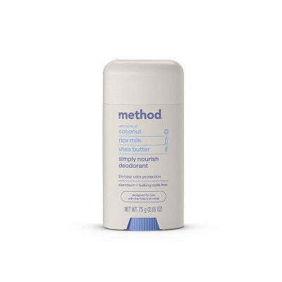 Method Solid Deodorant Simply Nourish Aluminum-Free 2.65oz - New