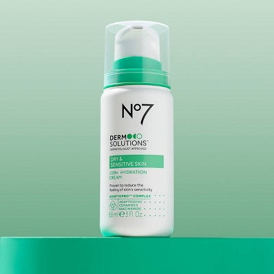 No7 Derm Solutions 100HR Hydration Cream Moisturiser Dry & Sensitive Skin 3oz - Imperfect Container