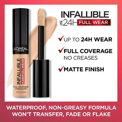 L'Oreal Paris Infallible Full Wear, Full Coverage, Waterproof Concealer 350 Bisque 0.33 fl oz - New