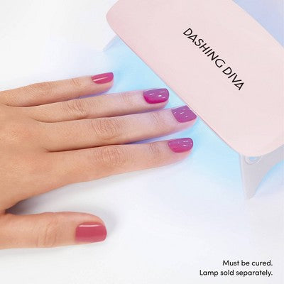 Dashing Diva Glaze Semi-Cured Gel Nail Polish Strips Starter Kit Powder Pink 32ct - New