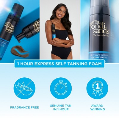Bondi Sands 1 Hour Express Self Tanning Foam Fragrance Free 6.76 fl oz - New