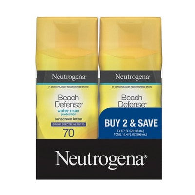 Neutrogena Beach Defense Lotion Twin Pack SPF 70 - Imperfect Box