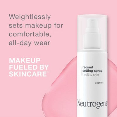 Neutrogena Healthy Skin Radiant Makeup Setting Spray with Antioxidants & Peptides 3.4 fl oz - Imperfect Container