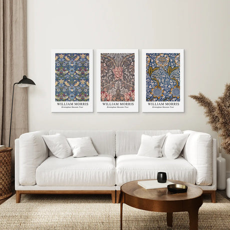 Modern Art Nouveau William Morris Set of 3 Prints