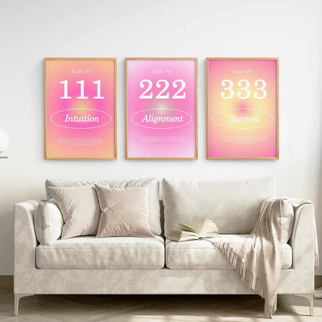 Colourful Gradient Aura Angel Wall Decor