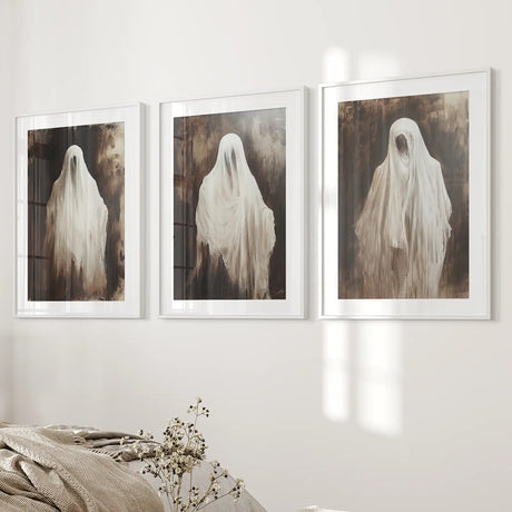 Vintage Ghosts Halloween Wall Art Decor Poster