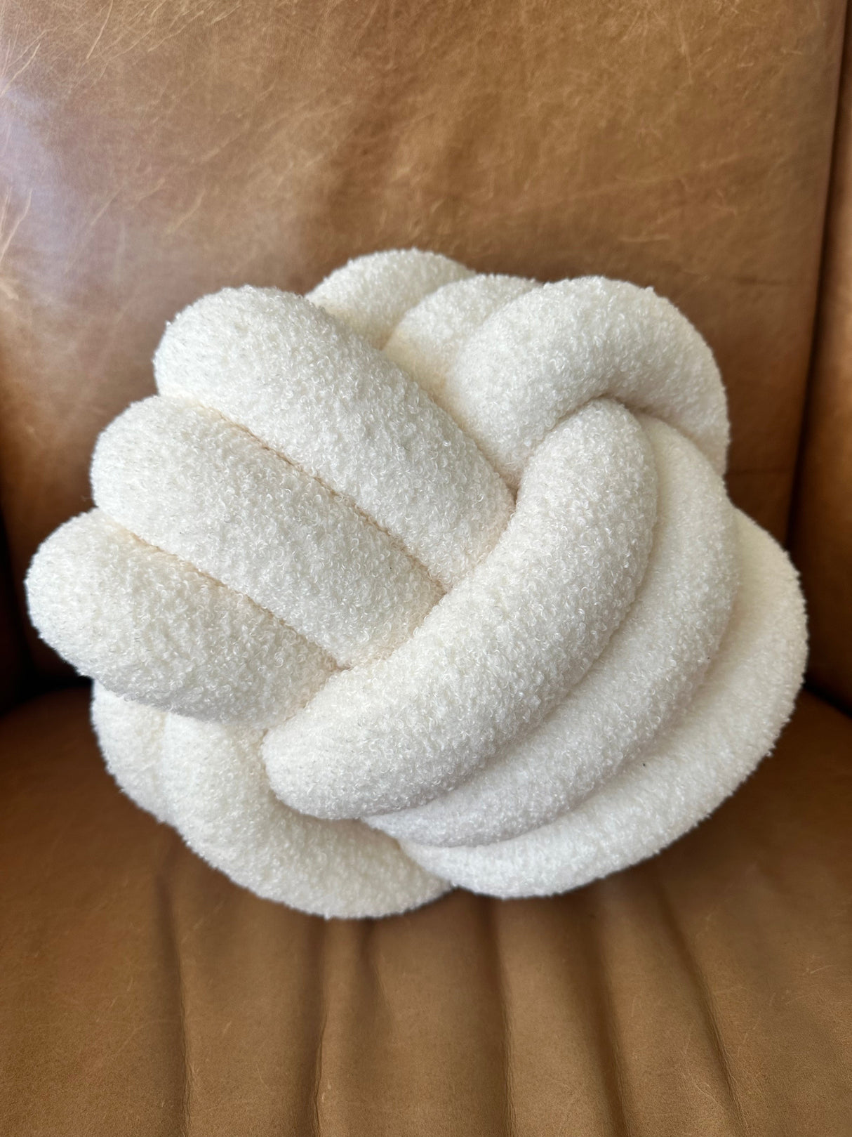 Knotted Plush Accent Pillow