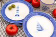 Ahoy Assorted Salad Plates, Set of 4 - Euro Ceramica
