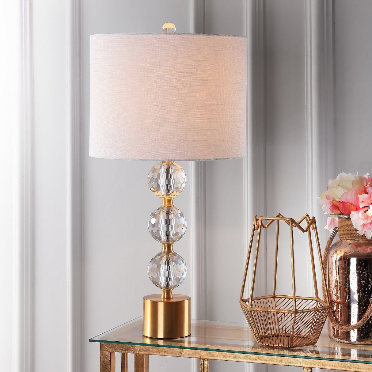 Crystal-LED-Table-Lamp-Clear/Brass-Gold-Table-Lamps