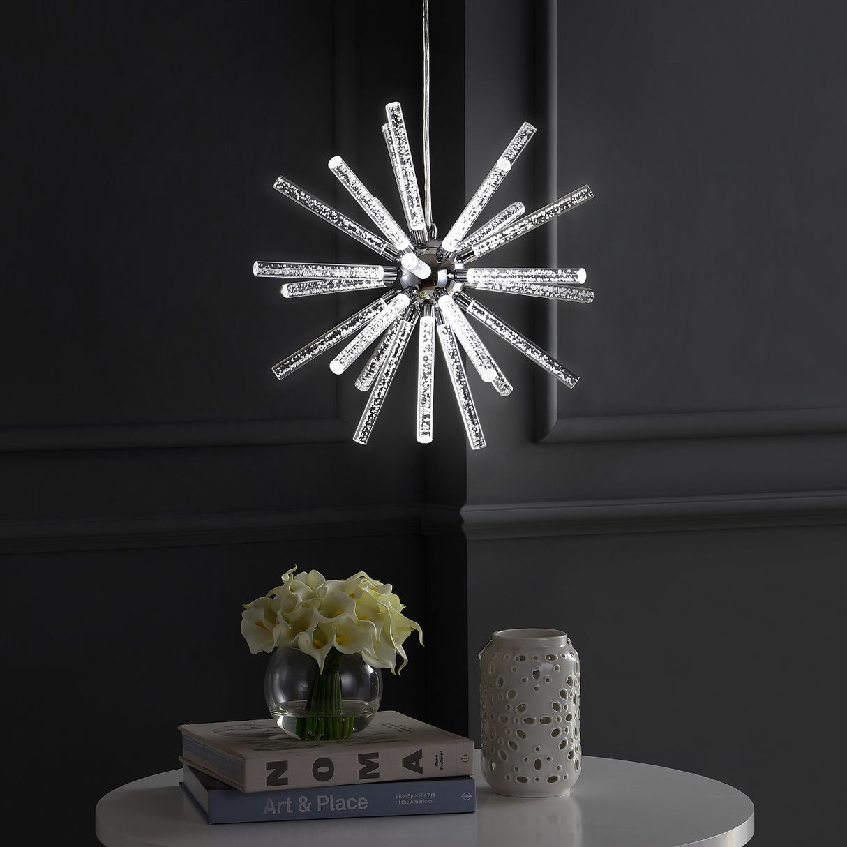 Adjustable-Integrated-LED-Starburst-Metal/Acrylic-Pendant-Table-Lamps