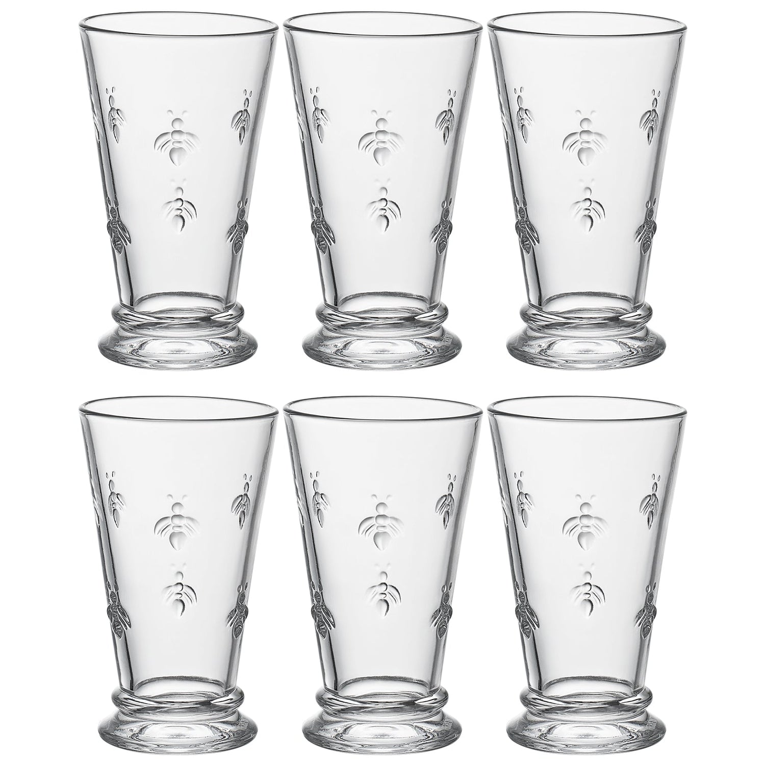 Classica Bee Highball Glassware, Set of 6