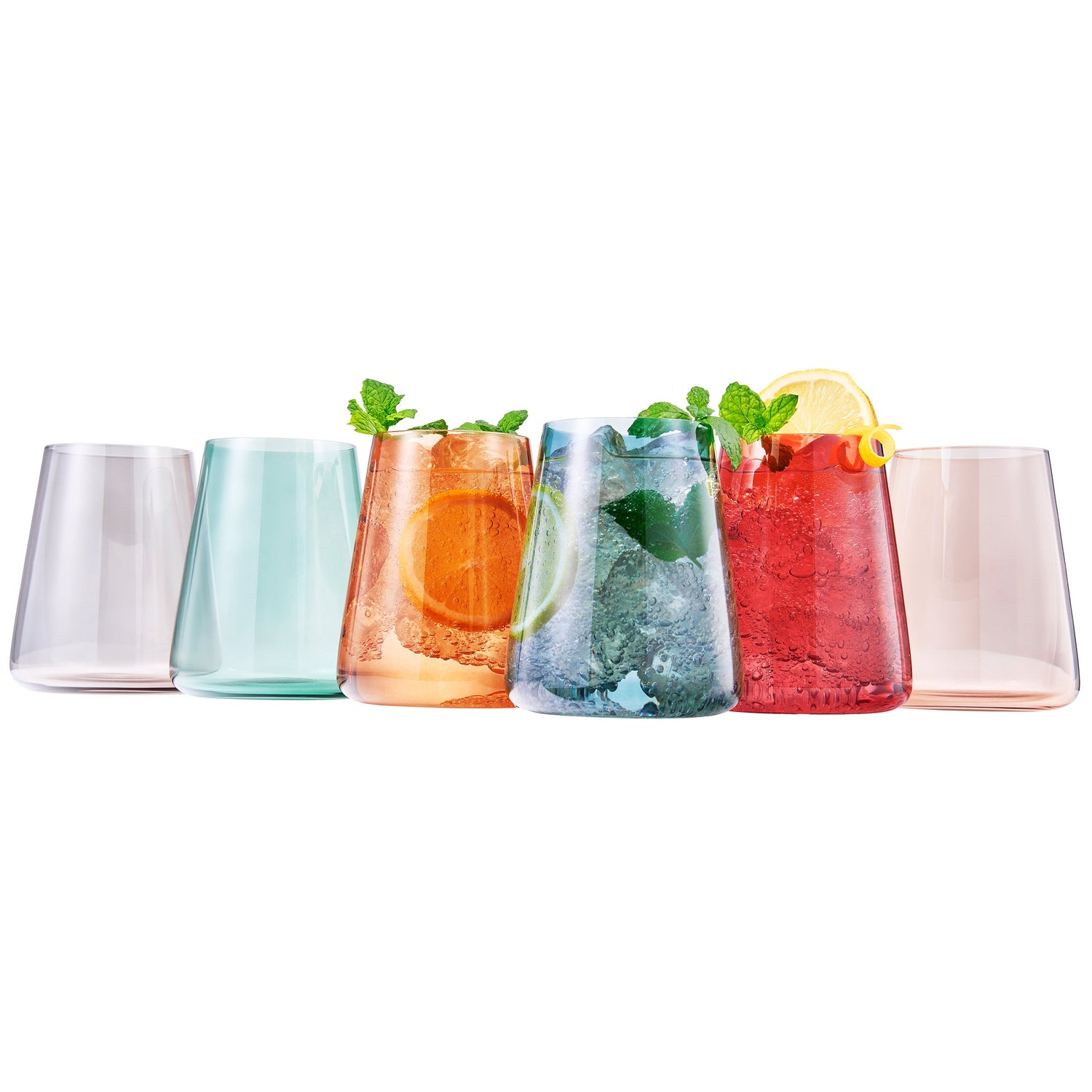 Tonal Stemless Wine Glassware, Set of 6