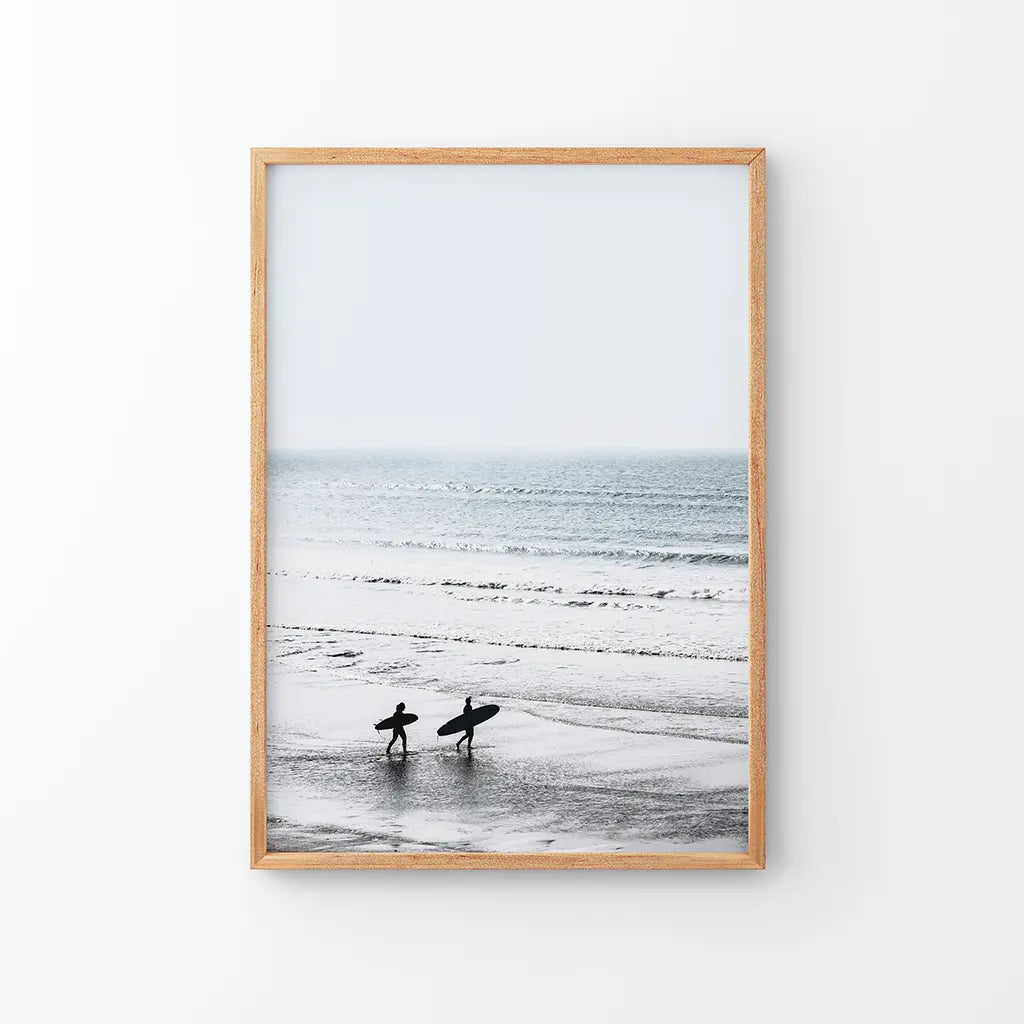 Summer Malibu Themed Wall Decor. Surfers on the Beach