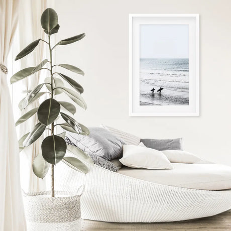 Summer Malibu Themed Wall Decor. Surfers on the Beach