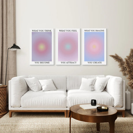 Trendy Spiritual Aura Energy Set of 3 Prints