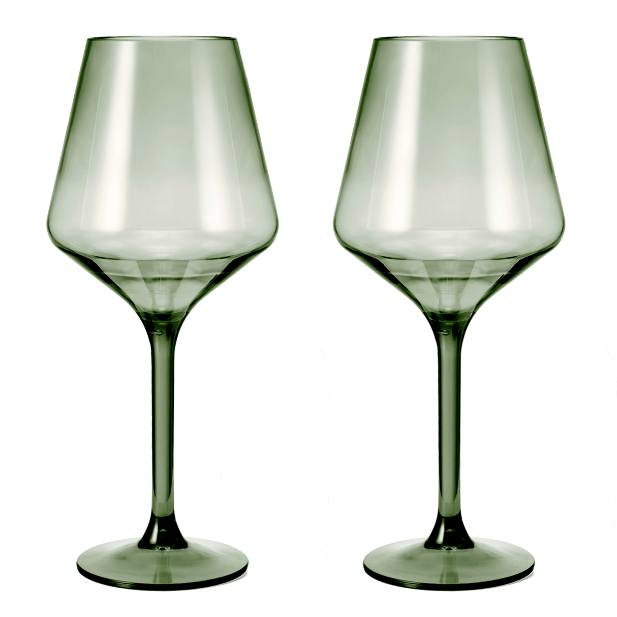Saint Tropez Acrylic Stemmed Wine Glassware, Set of 2