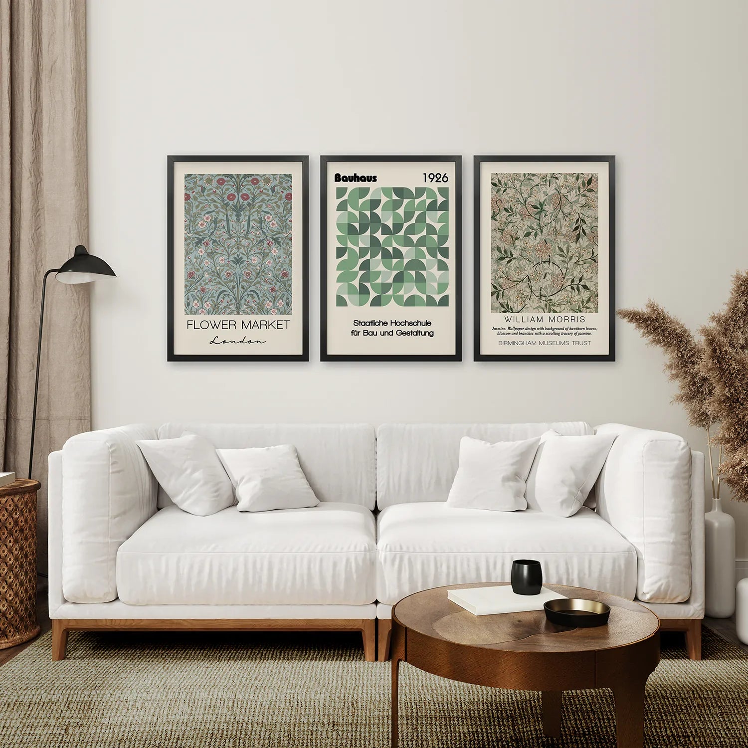 Botanical Neutral Wall Art Home Posters Set