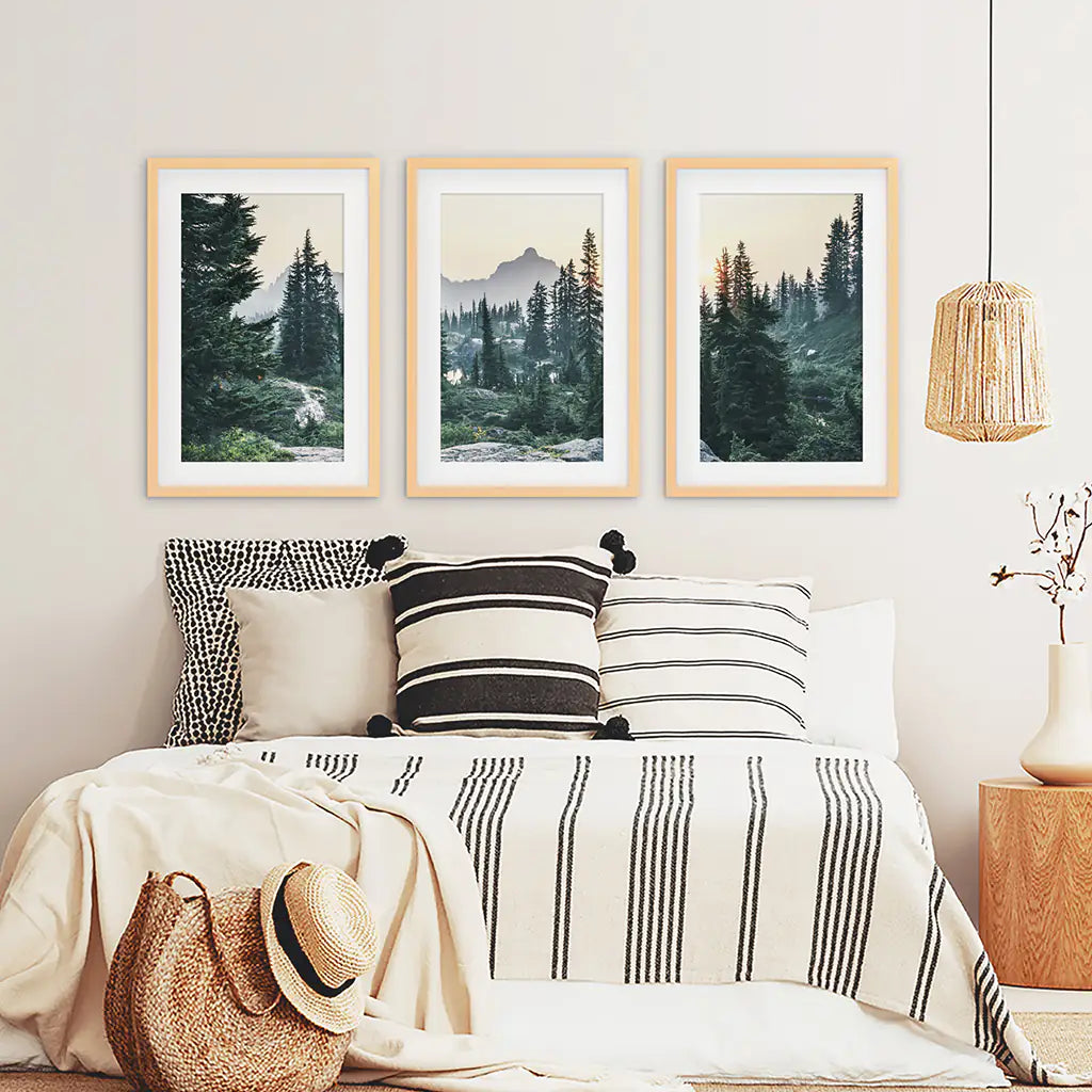 Mountain Forest. USA Wilderness Wall Art Set. Rampart Ridge