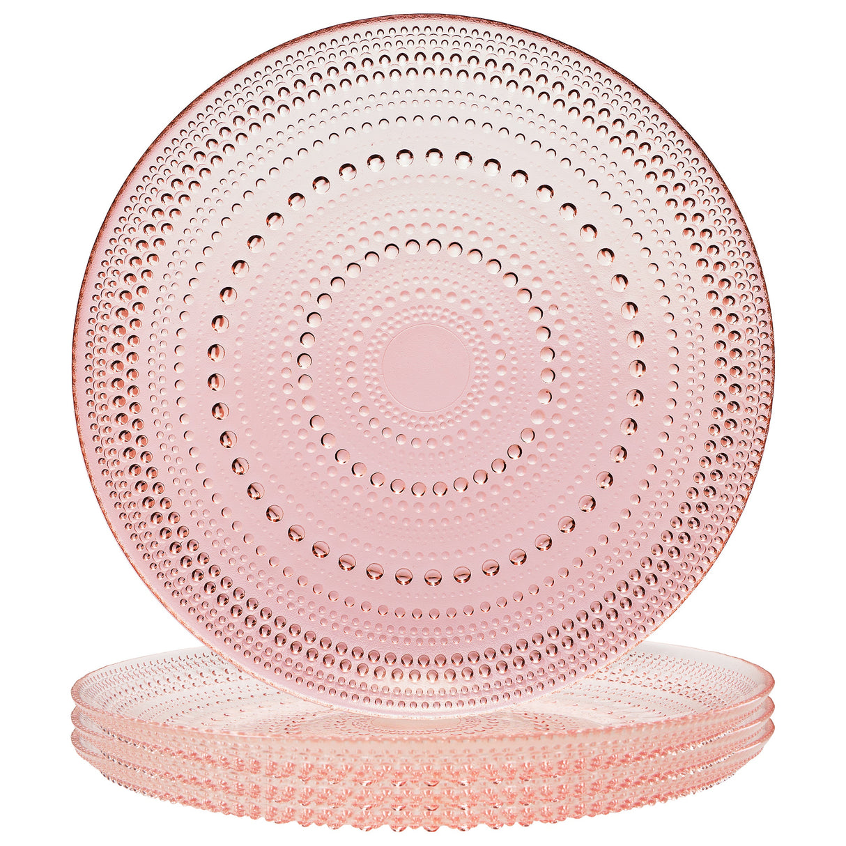Blush Glass Plate, Set of 4