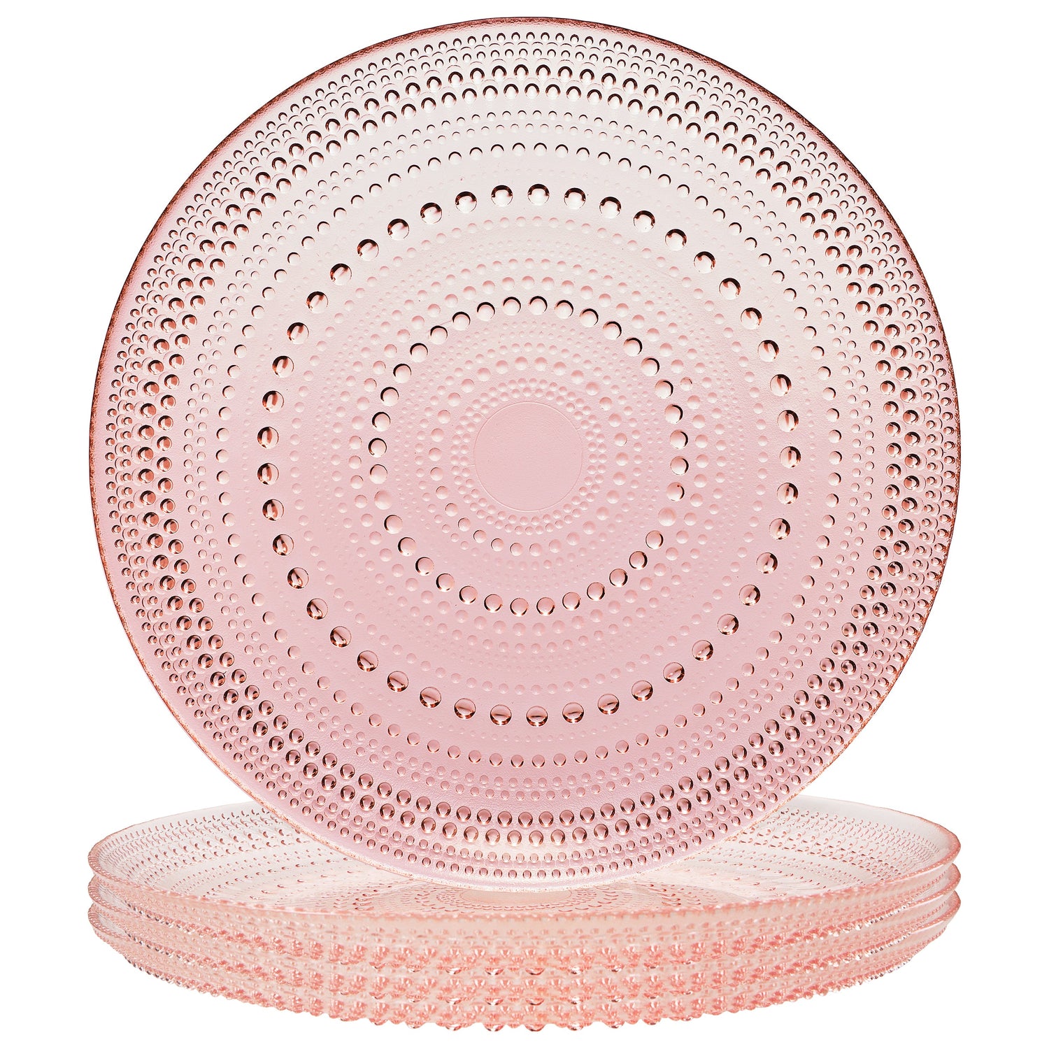 Blush Glass Plate, Set of 4