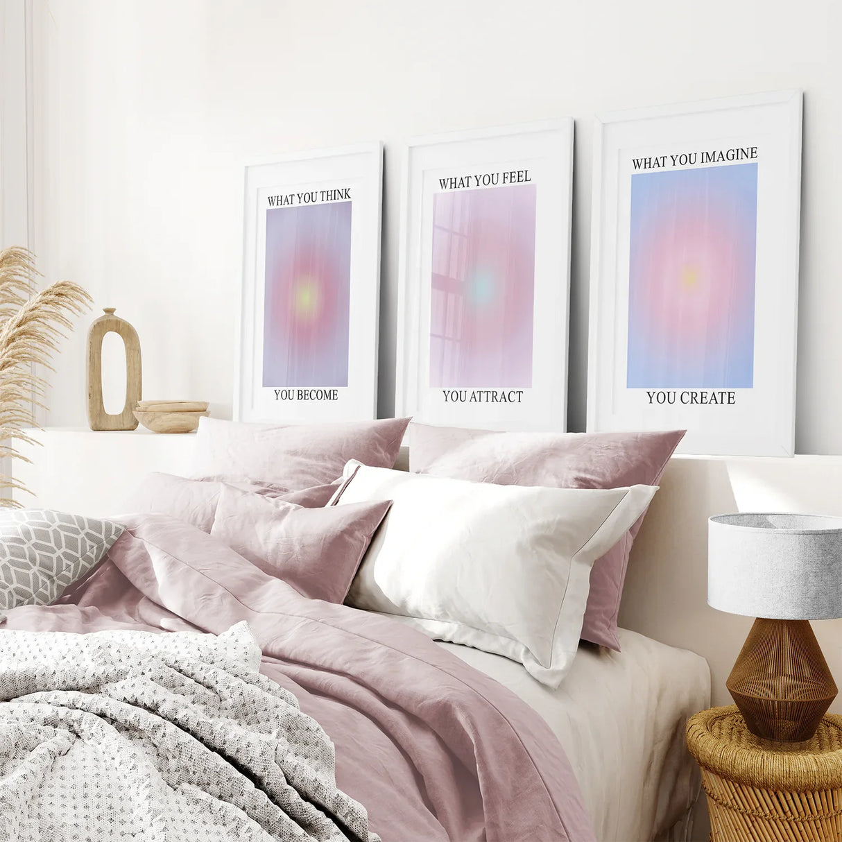 Trendy Spiritual Aura Energy Set of 3 Prints