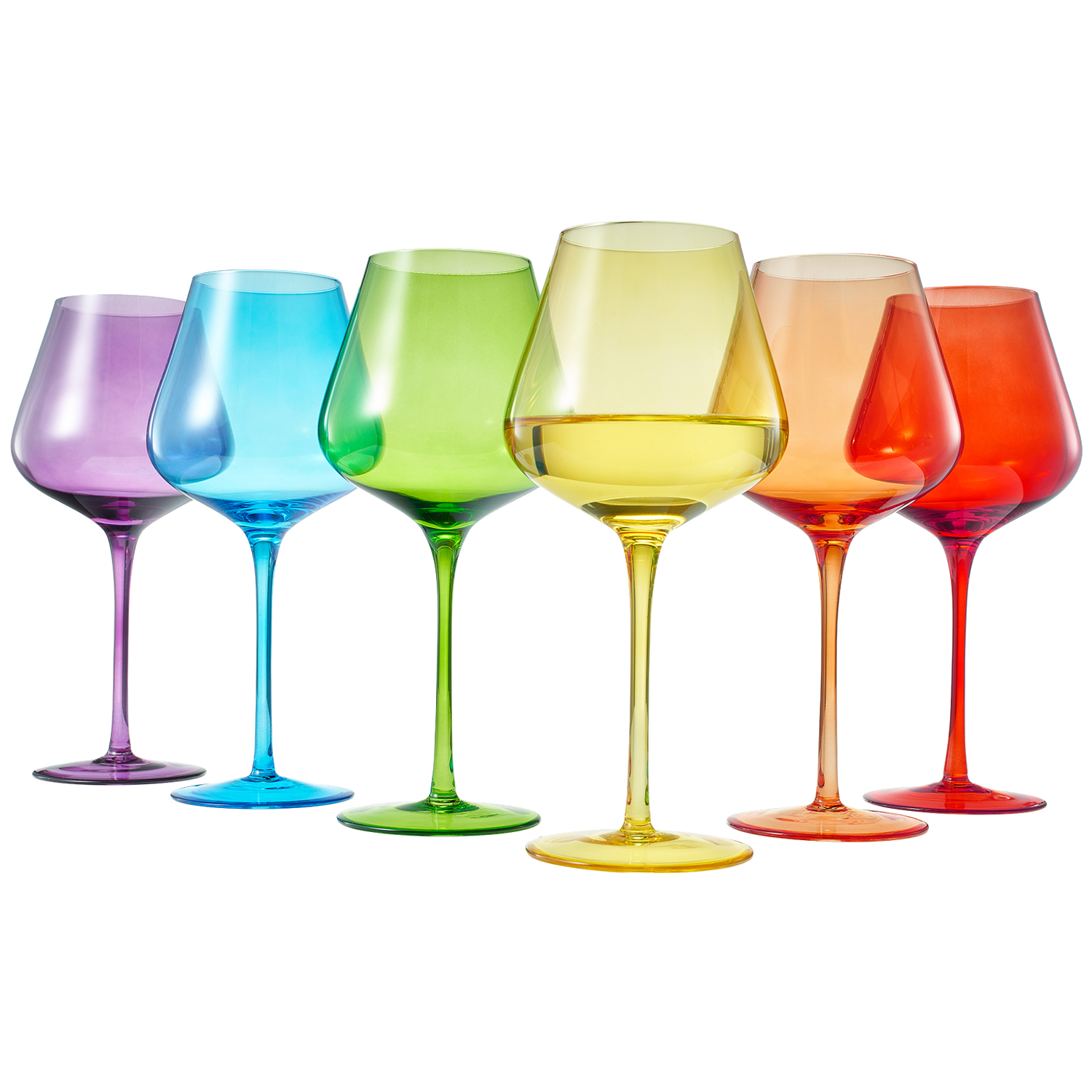 Stagioni Stemmed Wine Glassware, Set of 6, "Pride"