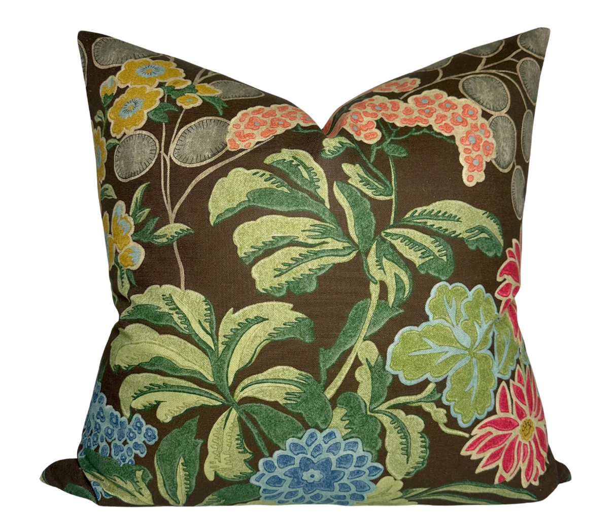 Meadow Floral Pillow Cover in Brown