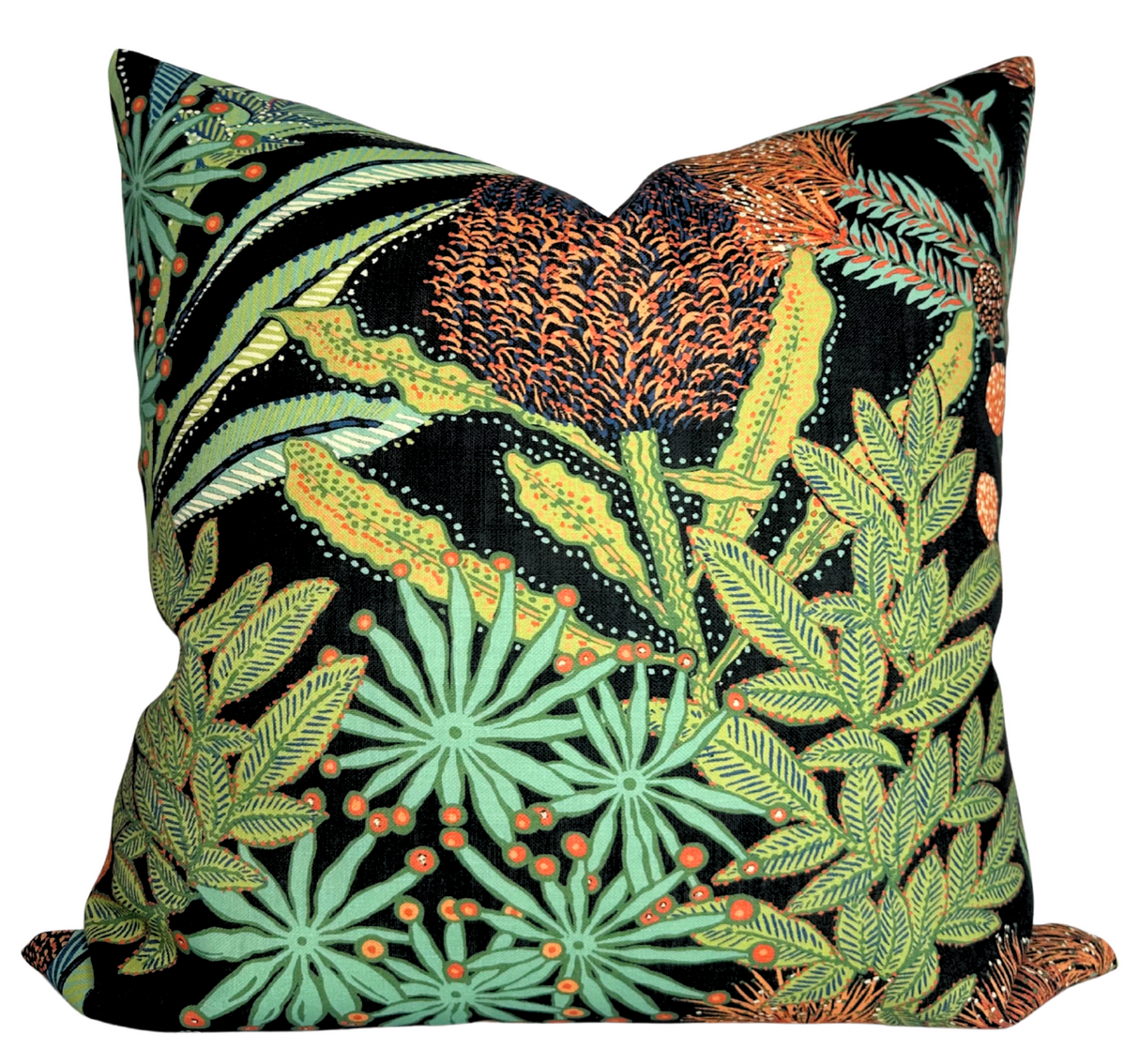 Protea Performance Pillow Cover in Black