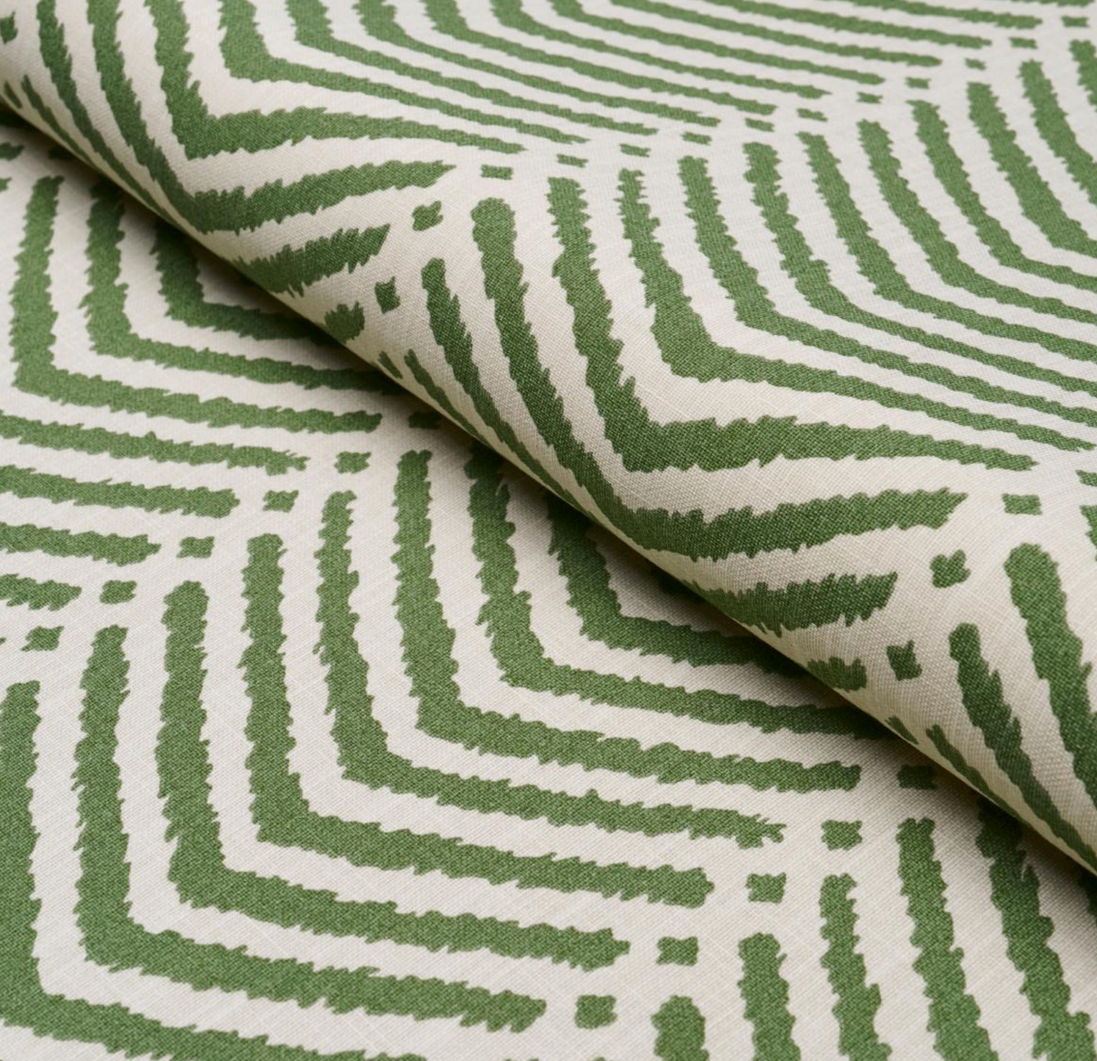 La Jolla Pillow Cover in Verde Green, Schumacher Textiles