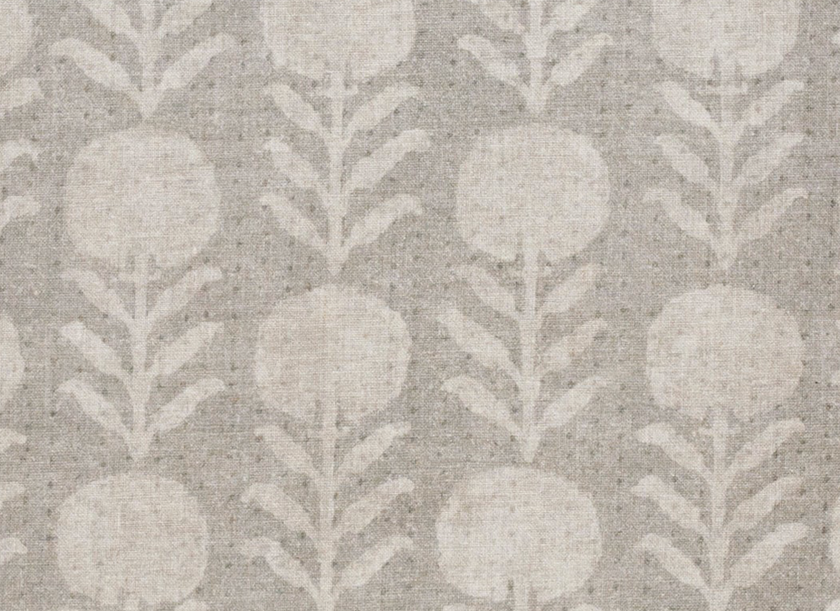 Zinnia Pillow Cover in Sand Grey, McLaurin + Piercy Textiles