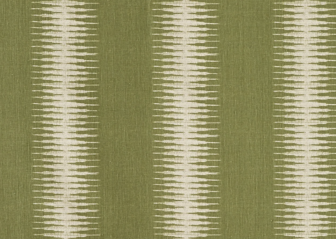 Ikat Pillow Cover in Olive Green, Peter Dunham Textiles