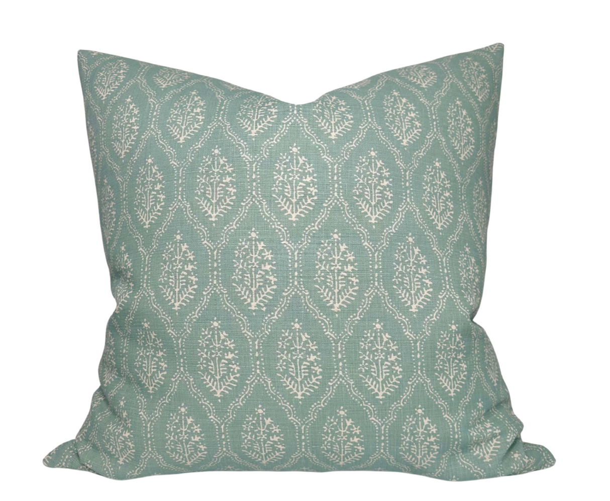 Peter Dunham Jaail Floral Pillow Cover in Light Blue