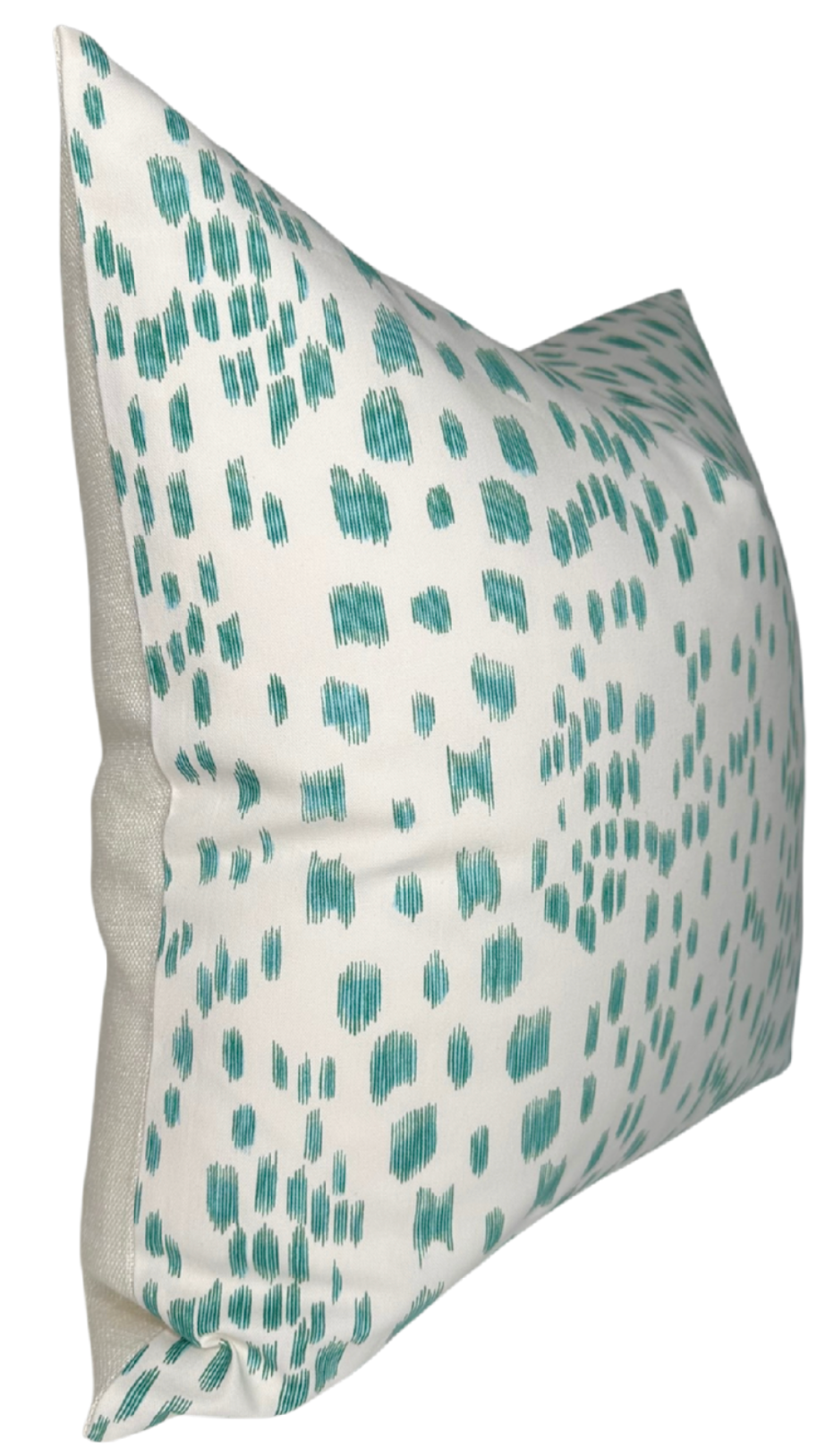 Les Touches Pillow Cover in Aqua Blue