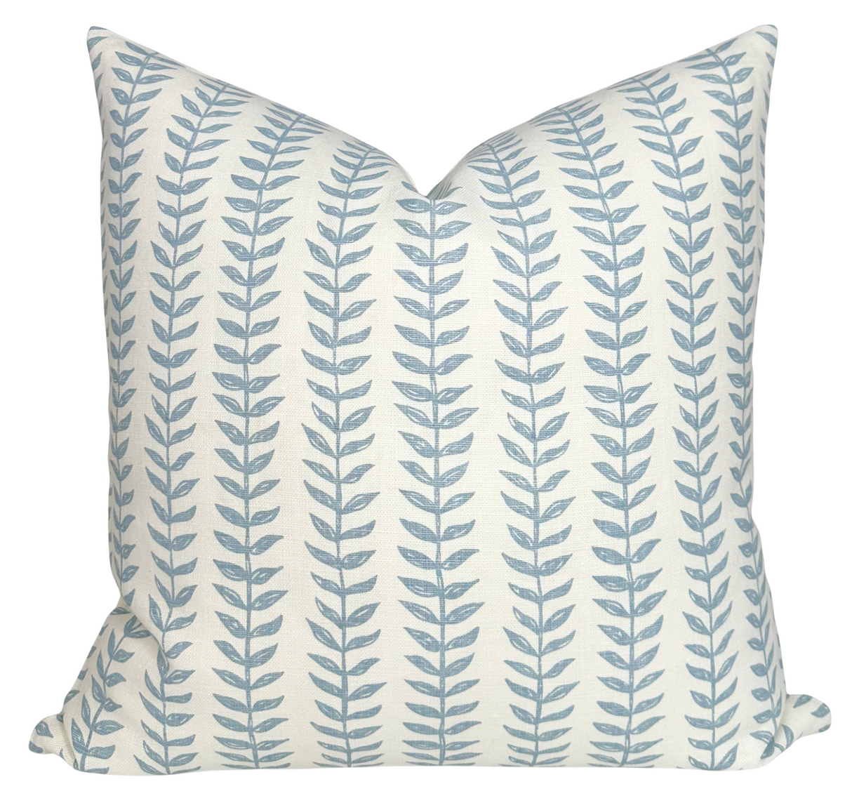 Willow Floral Linen Pillow Cover in Blue, Merika Meyer Textiles