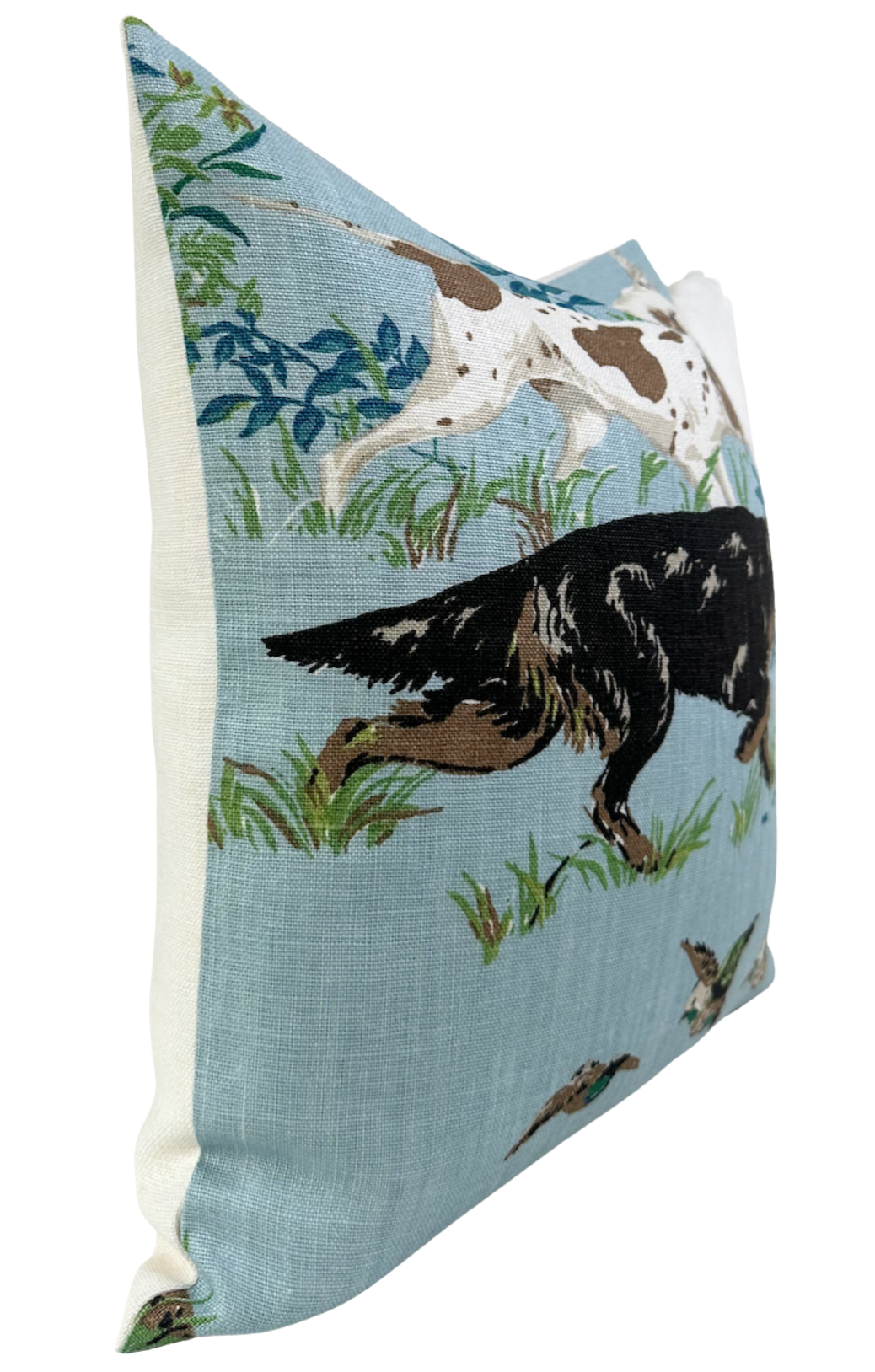 Pointers Pillow Cover in Sky Blue, Schumacher Textiles