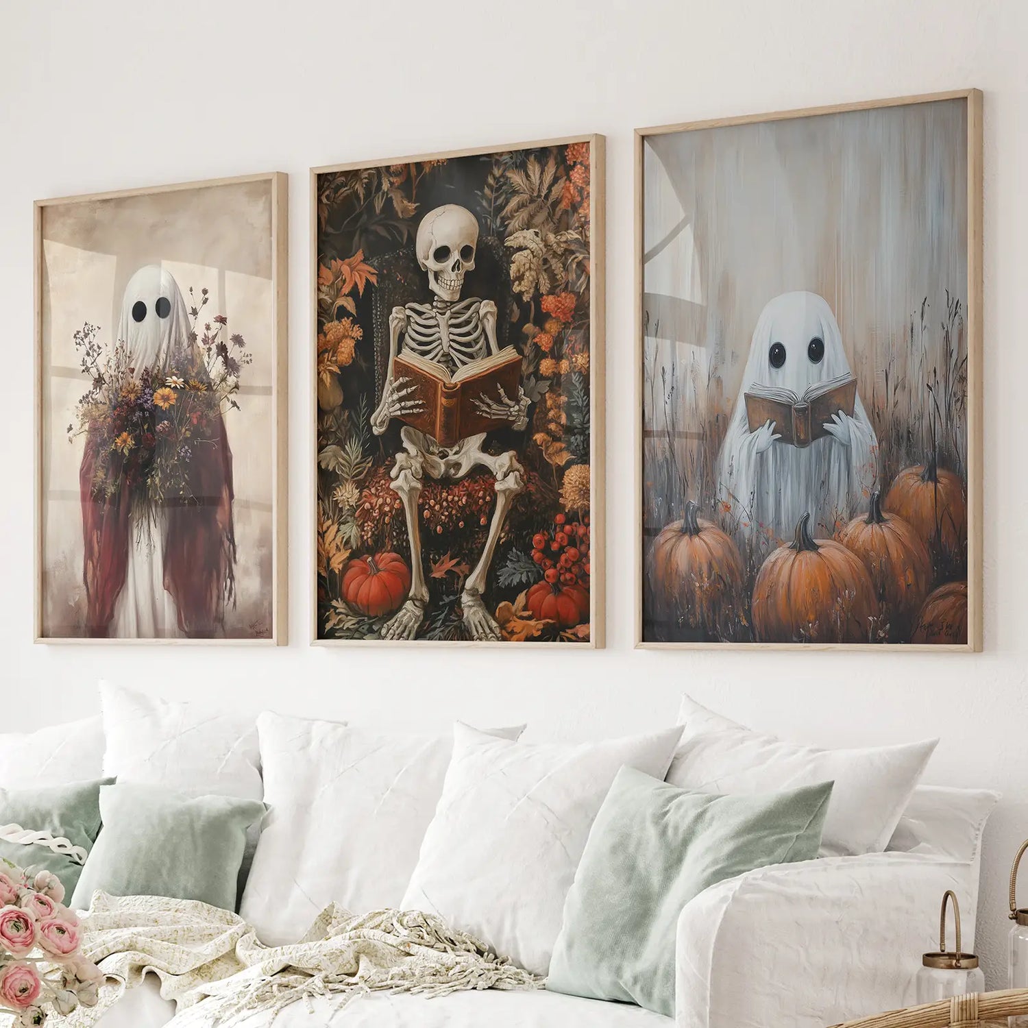 Halloween Skeleton Wall Art Decorations Posters