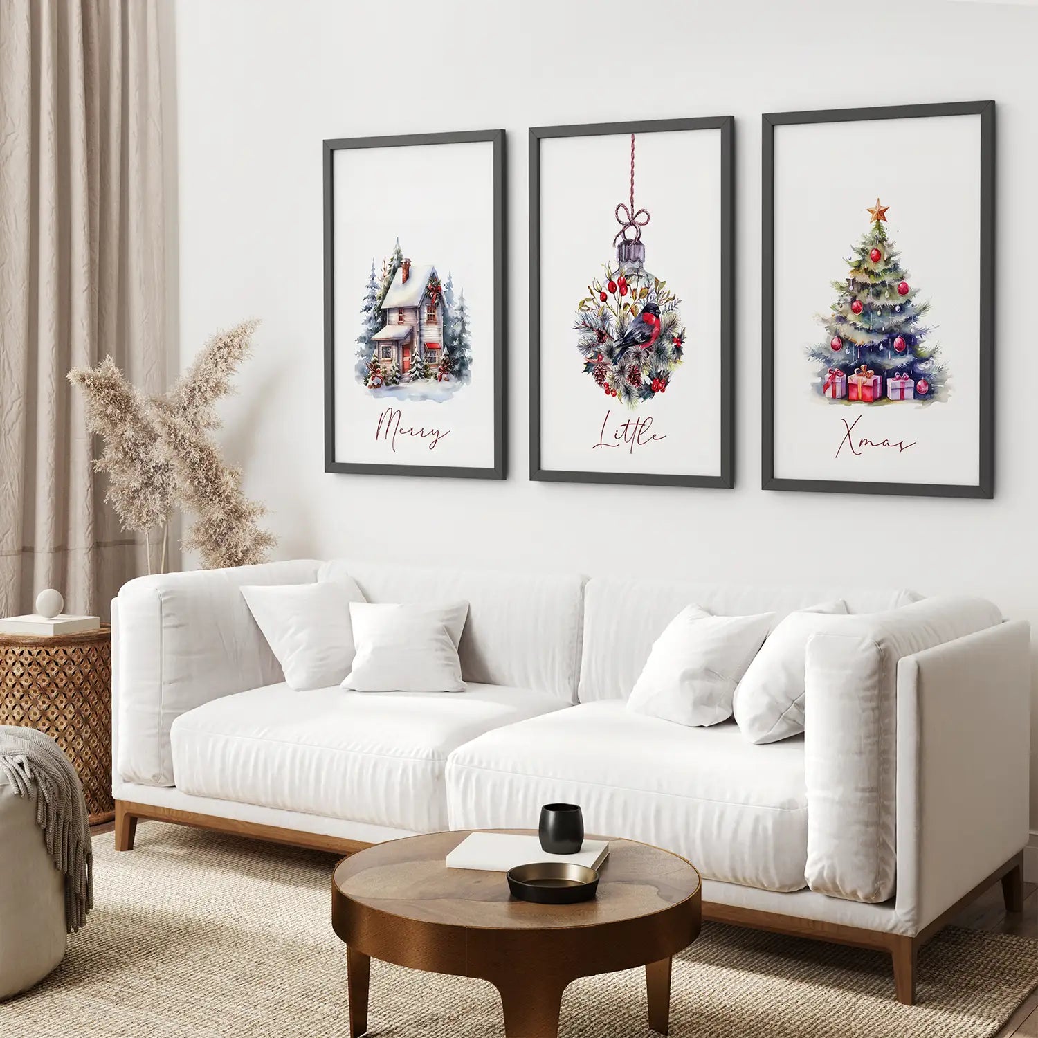 Painting Snowy Christmas Tree Nursery Wall Art