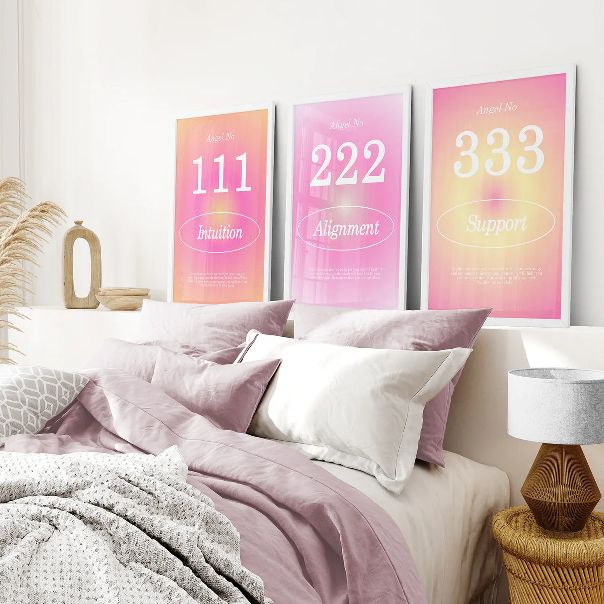 Colourful Gradient Aura Angel Wall Decor