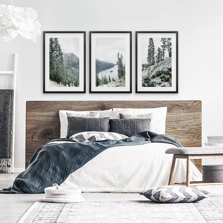 Lake Tahoe, Sierra Nevada. 3 Piece Wall Art