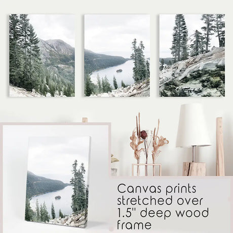 Lake Tahoe, Sierra Nevada. 3 Piece Wall Art