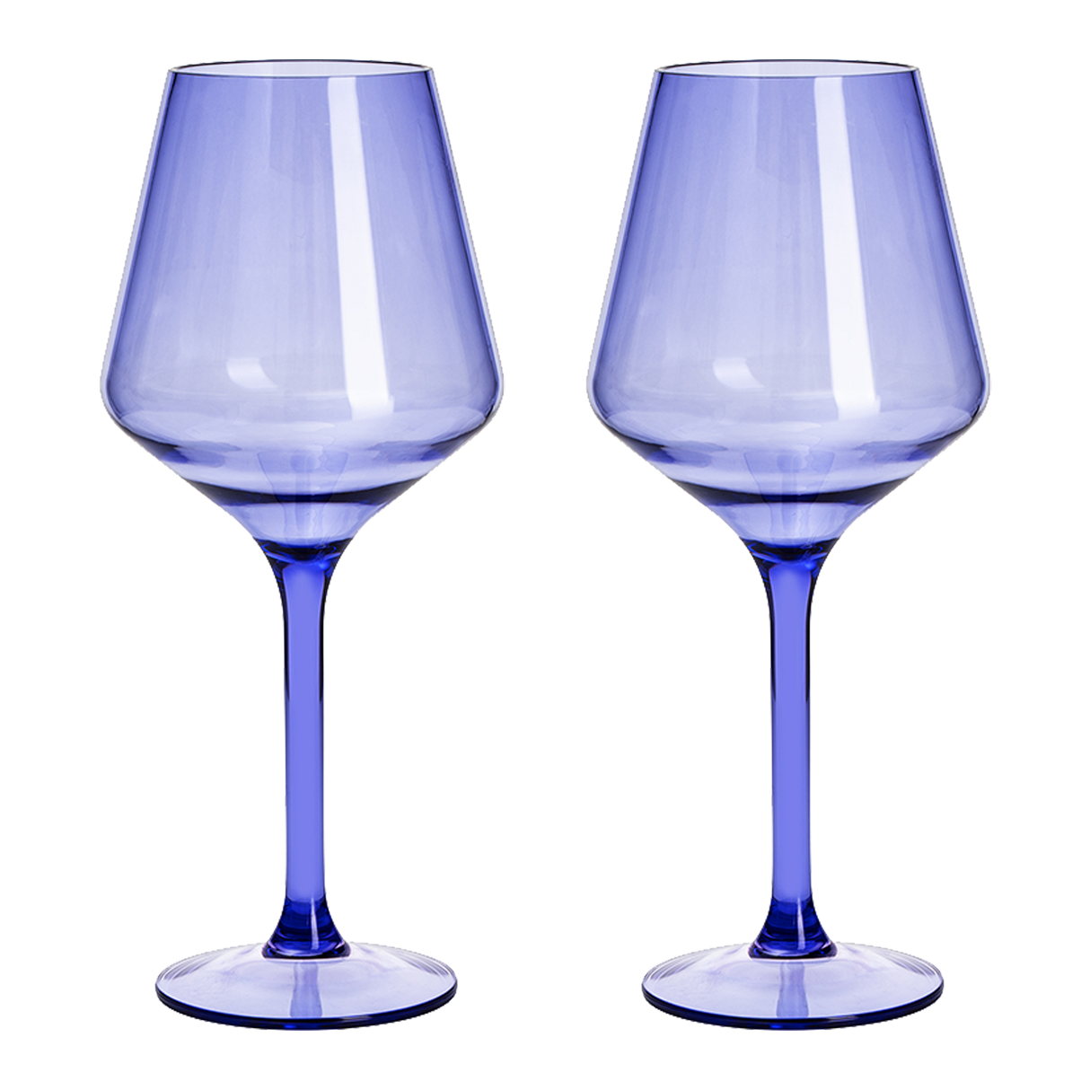 Saint Tropez Acrylic Stemmed Wine Glassware, Set of 2