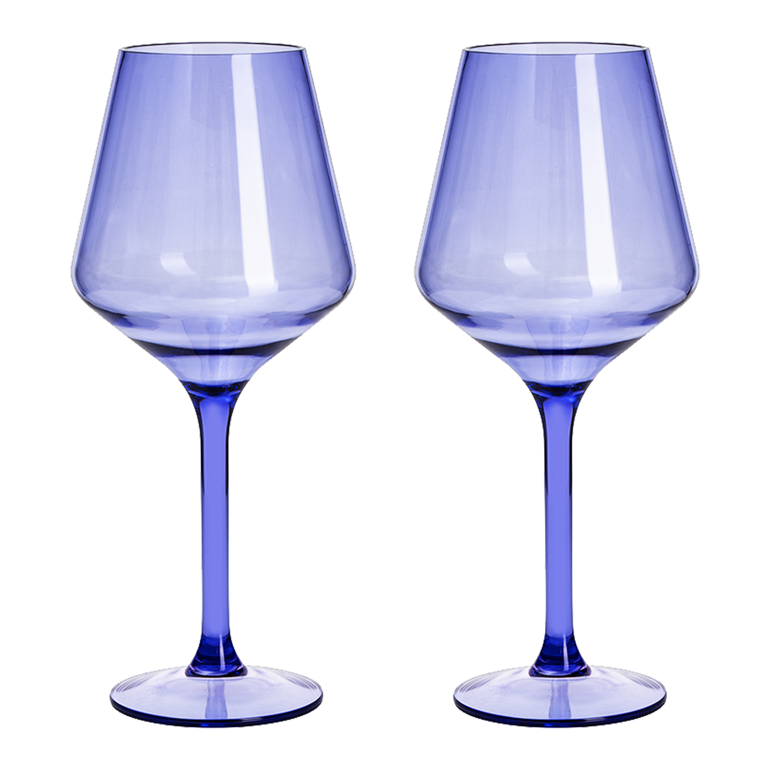 Saint Tropez Acrylic Stemmed Wine Glassware, Set of 2