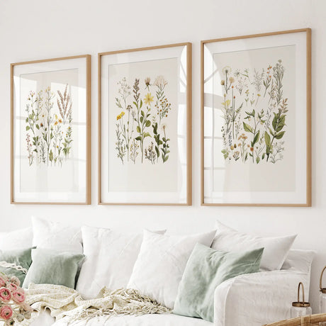 Minimalist Wild Plants. Botanical Poster Art Decor